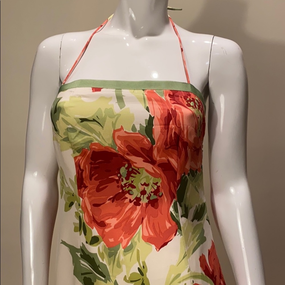 Ann Taylor floral print halter dress size 2 - Picture 2 of 8